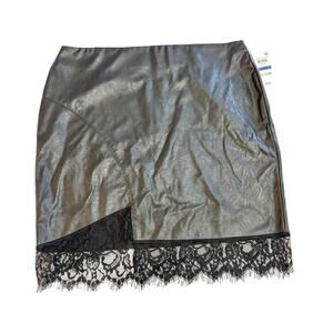 Bar III Pretty in Paint Lace Hem Assymetric Detail Pencil Skirt Size XL